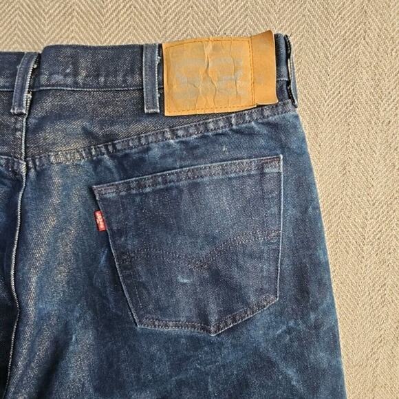 Levi's Jeans Men's W38 L32 501 Dark Wash 8% Metallic Thread PC9-00501-2749 - Picture 14 of 16